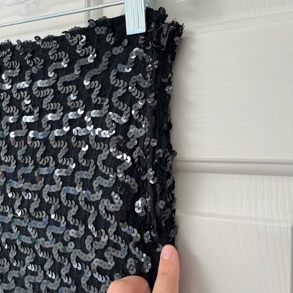 Vintage Black 80s 90s Mini Skirt S Canadian Made - Picture 7 of 15